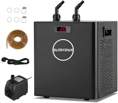 BAOSHISHAN Aquarium Wasserkühler, 300 Liter, Wasserkühler für Süß-/Salzwasser-Aquarien