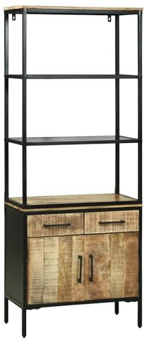 vidaXL Vitrine 70x35x180cm aus massivem Mangoholz