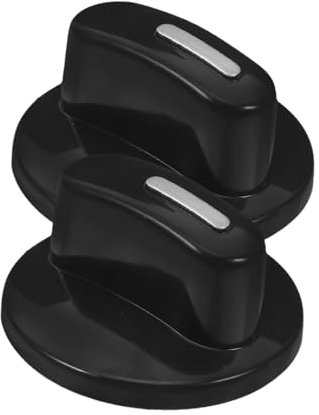 2 Pièces Boutons de Remplacement Universels Plastique pour Cuisinière Four Électrique D Shaped Compatible Divers Appareils Électroménagers