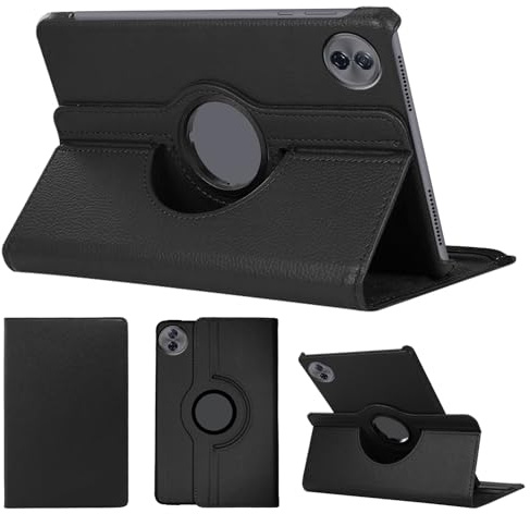 SWEIMEN Hülle Kompatibel mit Honor Pad 10 12.1 Tablette, PU Lederhülle 360° Drehbar Multi-Winkel Schutz Ständer Schutzhülle