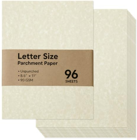 96 Blatt Briefpapier im Antik-Look, Elfenbeinfarben, 22 x 28 cm