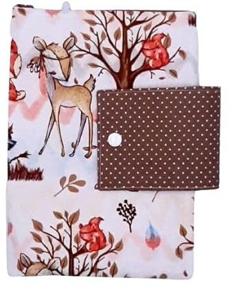 XXL Windeltasche Wald Eichhörnchen Reh Eule Fuchs Waschbär braun beige Wunschname