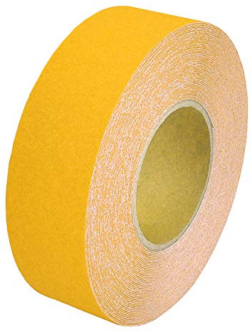 AnTina TAPES® gelbes Grip-Tape Anti-Rutsch-Band für Innen- & Außenbereiche, rutschfestes Klebeband & Sicherheitsband, stark selbstklebend (5cm x 18m, Gelb)