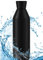 Gourde en acier inoxydable – Bouteille isotherme anti-fuite Bouteille isotherme à double paroi, BPA et inoxydable Pour enfants, bureau, voiture ou école (Noir, 600 ml)