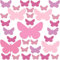 PREMYO 32 Schmetterlinge Wandsticker Kinderzimmer Mädchen - Wandtattoo - Wandaufkleber Selbstklebend Pastell Rosa