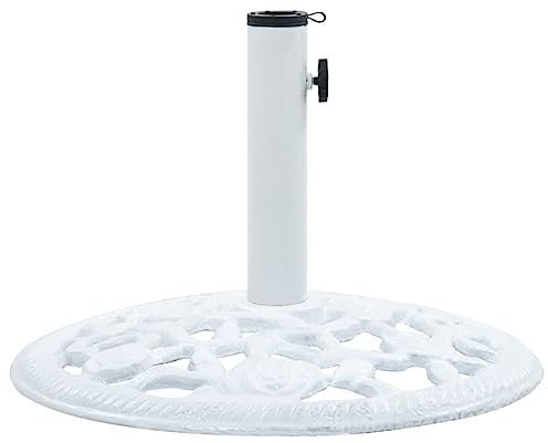 vidaXL Sonnenschirmständer, 12 kg, 48 cm, Gusseisen, Weiß