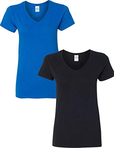 Heavy Cotton 5.3 oz. V-Neck T-Shirt (G500VL) - Multi - Medium