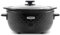 Elite Gourmet MST1234BX - Olla de cerámica extraíble con patrón de diamante, apta para lavavajillas, con tapa de vidrio templado, asas de tacto frío, 6 cuartos de galón, color negro carbón