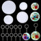 HyzaPhix 14 Pièces Moule en Silicone Bijoux, Moulle Porte Clés Resine Epoxy Moulage Rond Resin Keychain Molds Cercle pour Fabrication de Bijoux, Pendentif, Sous de Verre (4pcs)