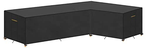 VANSHEIM L-Shaped Garden Sofa Cover Waterproof Outdoor Furniture Cover Left Side Long 270x216x87/80cm