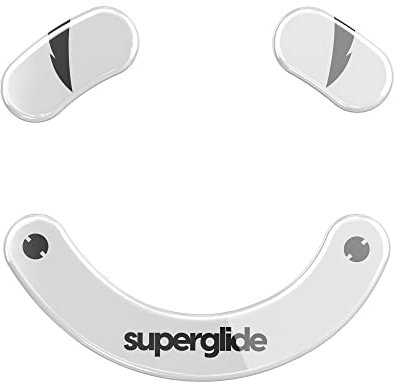 Superglide – Pieds de Souris Les Plus Rapides et Les Plus Lisses fabriqués avec du Verre Ultra résistant sans défaut Semelle Super Rapide Lisse et Durable pour Razer Deathadder V3 Pro (Blanc)