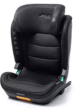 BABYAUTO - Capax Autokindersitz ISOFIX - Kinderautositz Gruppe 2/3 (15-36 kg/4-12 Jahre) iSize Sicherheit Autositz, Kopfstütze verstellbar, für Kinder - Schwarz