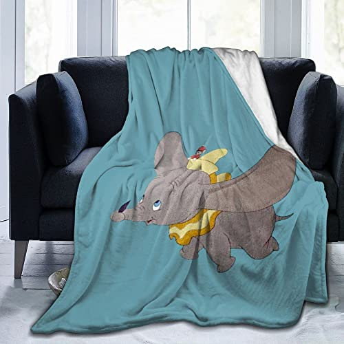Decke für Dumbo Flanelldecke, weiche, warme, Flauschige Überwurfdecken für Kinder oder Erwachsene für Krippe, Bett, Couch, Stuhl, Vier Jahreszeiten, Wohnzimmer, Reisen, im Freien, 60 x 80