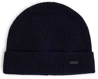 HUGO Herren Xamiro Beanie, Navy410, Einheitsgröße EU