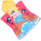 FEBE Badeponcho Kinder Nixe und Delfine Badetuch Mit Kapuze Bademantel für Kleinkind