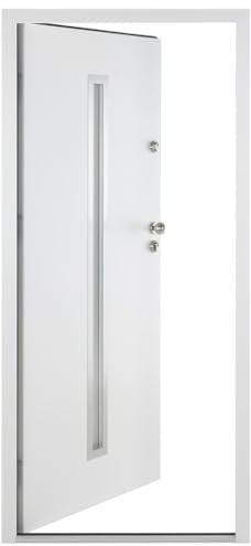 vidaXL Porta Ingresso Bianca 90x200 cm in Alluminio