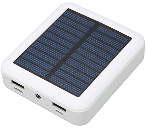 Solar Charge Power Bank, 20000mAh Portable Mobile Power, Waterproof External Battery Pack With 2 USB/USB C/Micro USB Port & Flashlight, for Phone, Tablet and Camping Outdoors (White)