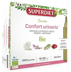 SUPERDIET Urinaire Bio – Komfort-Quadrat – Urinalkomfort – einheitliche Größe – 4 Pflanzen – hergestellt in Frankreich – 20 x 15 ml