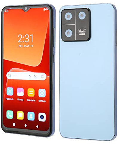 Téléphones Portables Débloqués 4G, Smartphone Double SIM 8G et 128 Go, Téléphone Déverrouillé par Visage, Smartphone M13pro À Écran Tombant de 6, 53 Pouces pour Système Android 12(UE)
