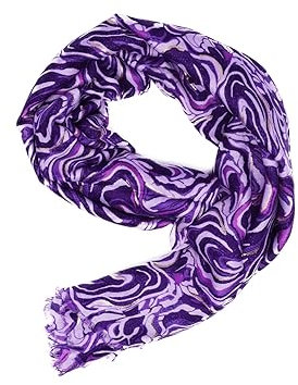 QUEEN HELENA Sciarpa Invernale Avvolgente Scialle Girocollo Fantasia Casual Donna SC22-6 (Viola, Taglia Unica)