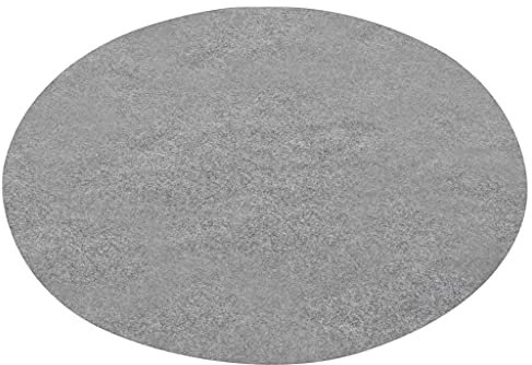 vidaXL Kunstrasen mit Noppen UV-beständig Rasenteppich Outdoor Teppich Poolunterlage Kunstrasenteppich Garten Balkon Terasse Durchm. 95cm Grau Rund