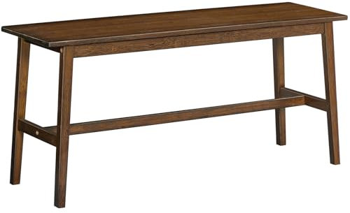 HOOBRO Sitzbank aus Bambus, Holzbank für Esszimmer, Schlafzimmer, Badezimmer oder Küche, Einfach zu Montieren, Robust und Stabil, 100 x 30 x 45,5 cm Mokka-Farbe EMA03CD01G2