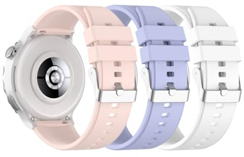 BexidoIera Lot de 3 bracelets de rechange en silicone de 20 mm compatibles avec Huawei Watch GT 3 Pro 43 mm/GT 3 42 mm/GT 2 42 mm