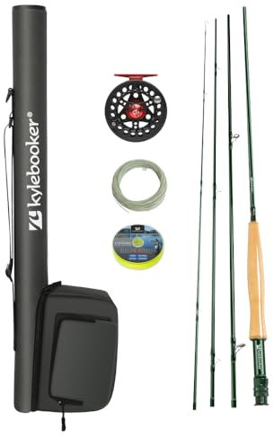Kylebooker Fliegenfischrute mit Spule, Kombi-Set (7 W, 2,7 m, 4 Sekunden, 7/8 Spule)