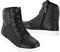 Stivali da moto da uomo – Scarpe protettive in pelle per motociclisti, traspiranti, rinforzate con cavigliera, suola antiscivolo, stivali da turismo con lacci approvati CE, Nero , 45 EU