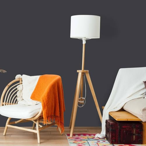 K&L Wall Art Pintura mate para paredes interiores de color negro mate, protección de pared moderna, cubo de 5 litros