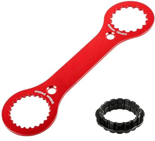 Xrten Bicycle BB Wrench,Dub/Tl-Fc32 25 24 Aluminum Alloy Adapter Repair Tool,Bottom Bracket Spanner for Bicycle Repair Accessories(Red)