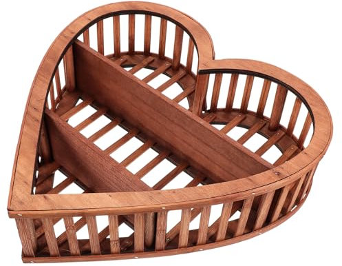 GOOHOCHY Herzförmiges Holzregal - Cottagecore Raumdekor - Wandregal