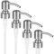 ALTGLAS 4 Pcs Soap Dispenser Pump Head 'Zagreb' - Spare Replacement for Standard Neck Size - 26-28 mm Thread From Stainless Steel (Silver Brushed)