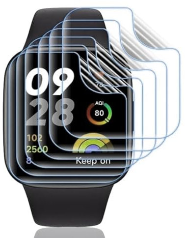 nvskvd Film Hydrogel pour Xiaomi Redmi Watch 4, 6 Pièces Films de Protection d'écran TPU Transparent HD Souple en TPU Film de Protection d'écran Anti-traces de Doigts