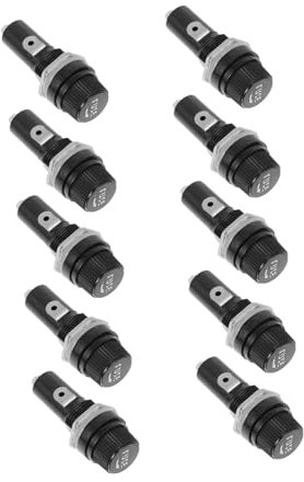 Mobestech 10pcs Fuse Holder Audio Screw Cap Electrical Panel Mount Ceiling Hook for Pendant Light Auto Fuse Mounted Fuse Cap Doll Hangers Glass Fuse Screw Cap Accessories Plastic Car