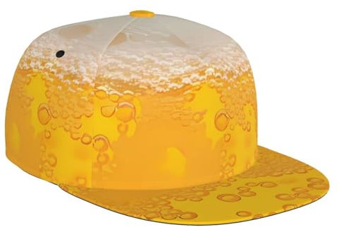 Amrole Baseball Cap Dad Hat Original Classic Unisex Erwachsene Herren Ballkappe Einstellbare Größe Bier Schaum Schwarz, Schwarz , L/Einheitsgröße