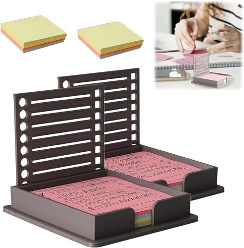 Notizzettel-Vorlage, Haftnotizenhalter mit Schablone, Haftnotiz-Spender, entworfen und 3D-gedruckt, diese kleinen To-Do-Listen-Vorlagen und Notizhalter für meinen Schreibtisch (2 Stück)