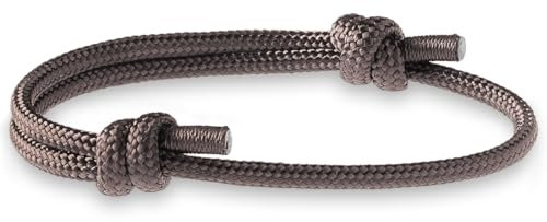 Motti Way Bracciale Uomo Corda Nautica, Braccialetto Marrone Resistente E Durevole, Bracciali Resistente All'acqua Per Uomo E Donna, Braccialetti Da Surf Unisex Con Corda Regolabile