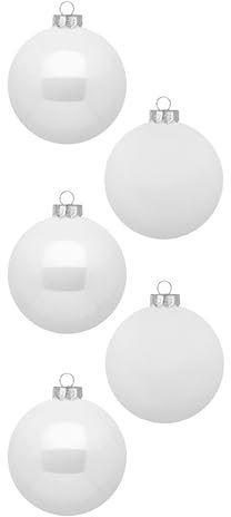 Weihnachtskugeln Glas 6cm 30 Stück - matt & glänzend - Christbaumkugeln Weihnachtsbaumkugeln für Weihnachten - Christbaumschmuck & Weihnachtsbaumschmuck - Pure White