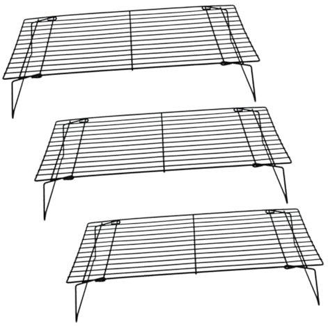 MAGICLULU 3 Rejillas De Enfriamiento Multifunción Prácticas para Galletas Acero Al Carbono Accesorio para Hornear