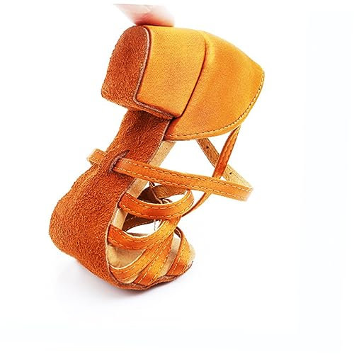 ANDRESLAD Latein-Tanzschuhe für Mädchen Größe 37 niedriger Absatz gekreuzte Riemen ausgefallene Schuhe für Damen Ballettschuhe für Mädchen