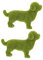 Zerodeko 2pcs Simulated Lawn Puppy Outdoor Decorations Animal Flocked Decor Garden Decor Miniature Patio Ornament Patio Lawn Decoration Yarn Ornament Desktop Decor Flocking Green