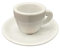 BORELLA SRL Set 6 Tazzine Tazze Caffè in Porcellana con Piattini Bianche Laura