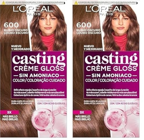 L'Oreal Paris Casting Creme Gloss Tinte para Cabello, Rubio oscuro, 1 Unidad (Paquete de 2)