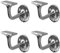 Loops 4 Pack Durable 75mm Polished Chrome Zinc Handrail Brackets for Safety and Style - Stair Bannister Holder