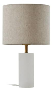 Lindby Tischlampe Alabaster (Skandinavisch) in Creme aus Textil (1 flammig, E27) - Tischleuchte Schreibtischlampe Nachttischlampe Wohnzimmerleuchte
