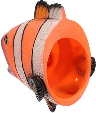 Vaguelly Meerestierpuppen Kochfeld Aufblasbarer Fuß Bausatz Miniatur-bäume-Modell Tragbare Halterung Frosch Dompteur Roboter Cartoon- Mini-heizung Fußstütze Hängematte Orange Vinyl