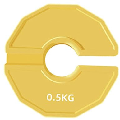 F Fityle Gym Micro Plate Weight Lifting Plate Compact Add-on Change Weight Plate Dumbell Weights for Micro Loading Fitness Enthusiasts, Yellow, 0.5kg