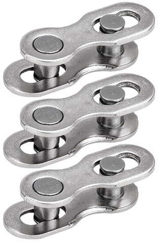 Psdndeww 3 Paar Fahrräder fehlende Glieder, wiederverwendbare Fahrräder, Kettenglieder, Schnellspanner, Kettenglied für Rennräder, Mountainbikes