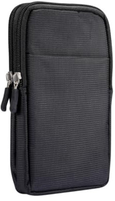 Narunii Universal Mini Gürteltasche,Handy Gürteltasche,Nylon Taktische Hüfttasche Kleine Umhängetasche Schultertaschen für iPhone 14/13/12/ Pro/Max,Samsung (Schwarz,Stil 2)